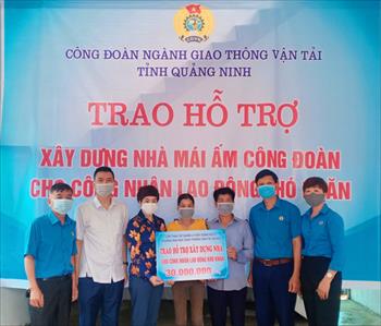 Công đoàn ngành GTVT: Trao hỗ trợ xây Mái ấm công đoàn ở Bình Liêu