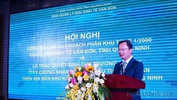 QUẢNG NINH CÔNG BỐ QUY HOẠCH PHÂN KHU TẠI KHU KINH TẾ VÂN ĐỒN